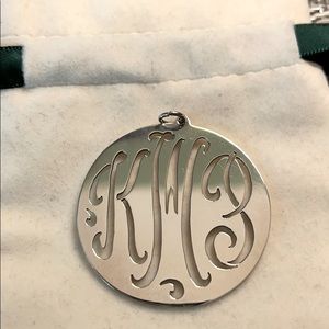 Sterling Initial  Name Necklace Tag